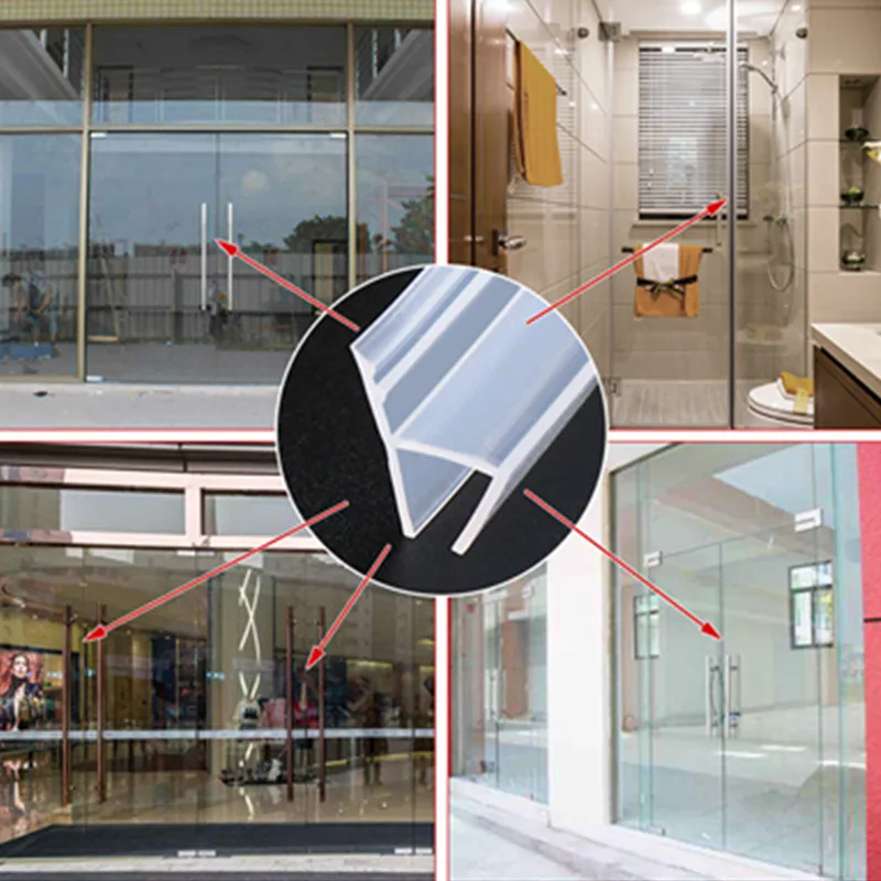 1M Silicone Rubber Window Sealing F U h Corner Shape Door Weather Strip Draft Stopper For Shower Room Acoustic Panel 6/8/10/12mm |