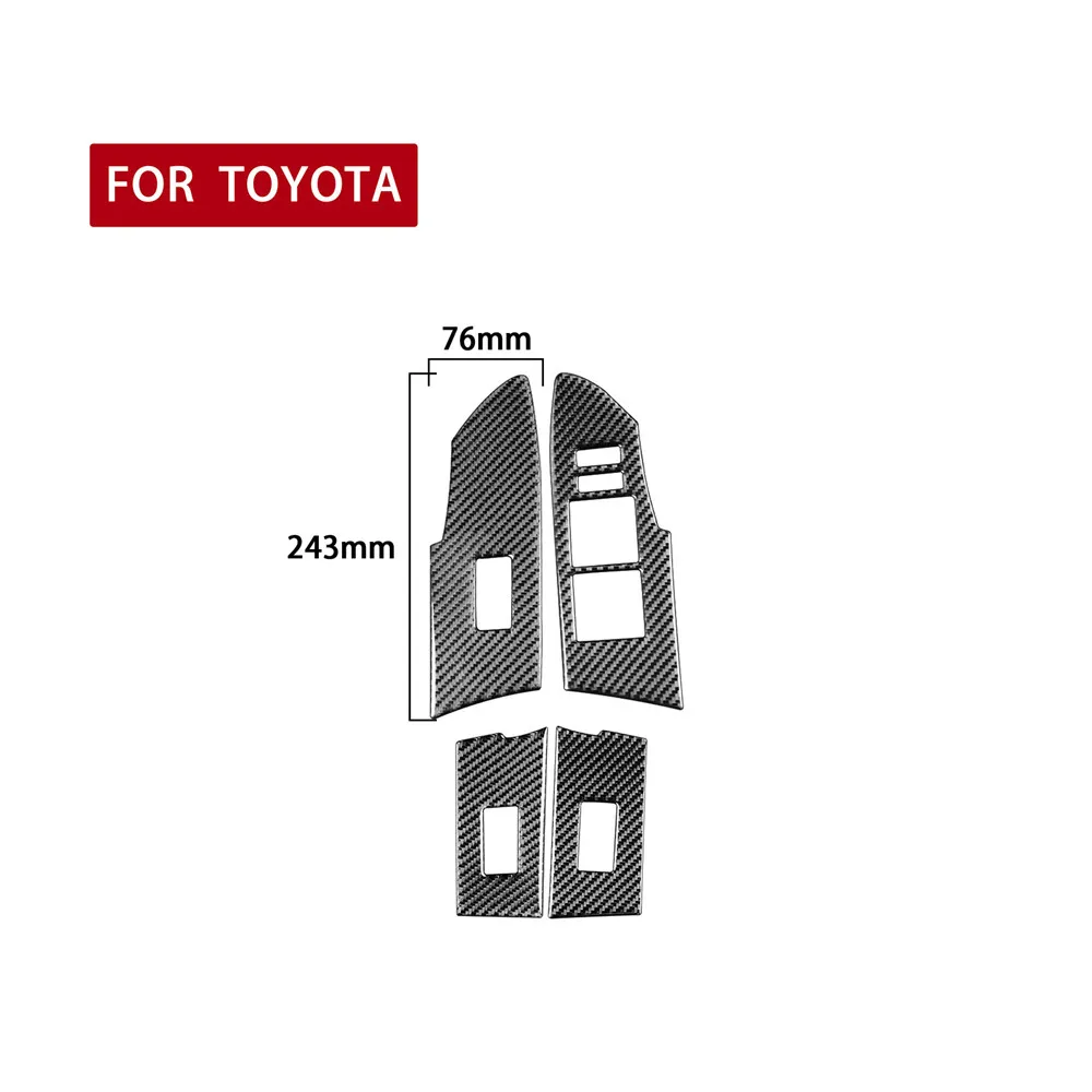 

Suitable for 14-18 Toyota Corolla / Ralink carbon fiber lift 4-piece interior accessories decorative stickers