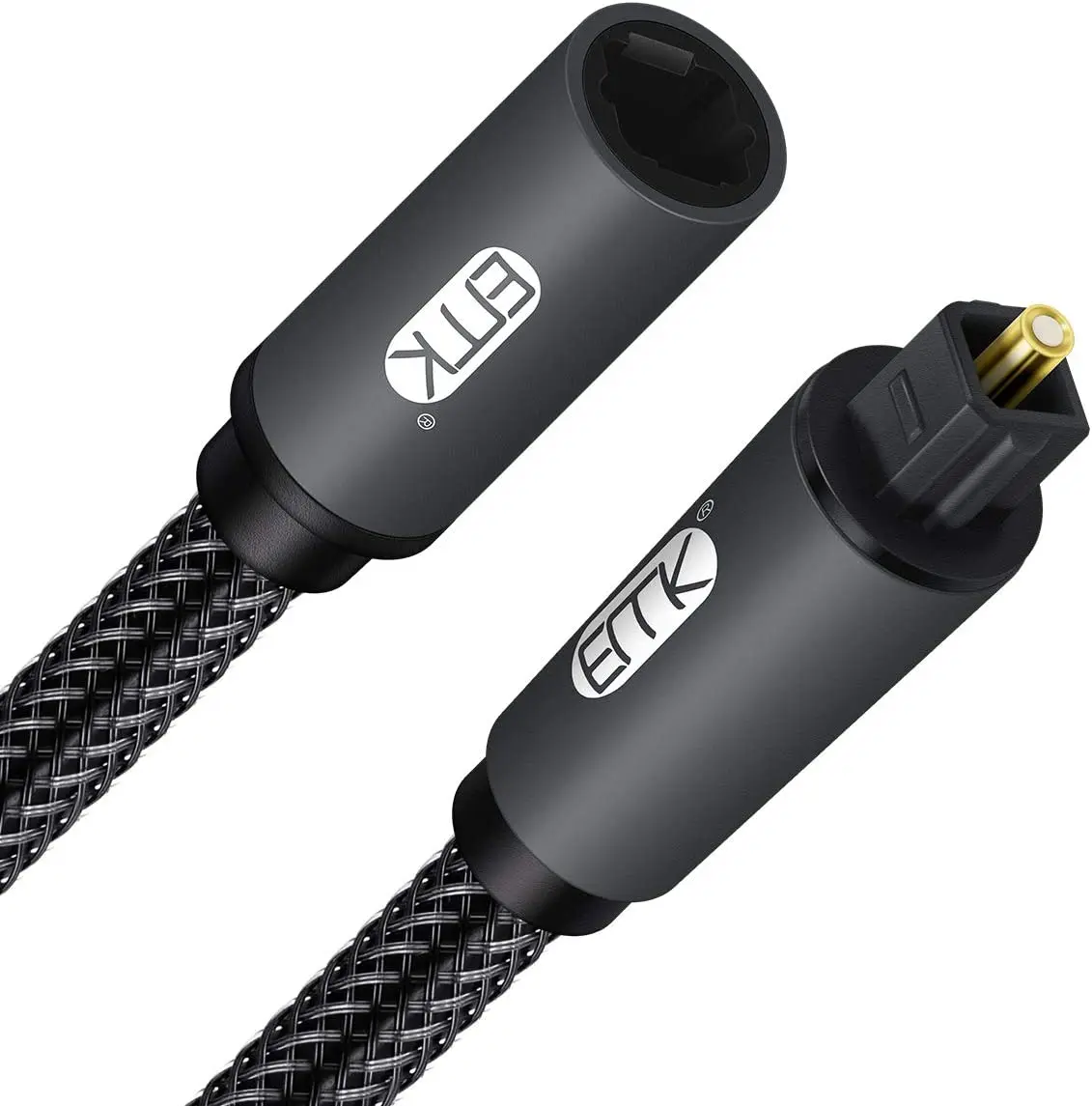 EMK Optical Cable Optical Extension Cable Mate to Female Toslink Cable SPDIF IN/OUT Cable for Smart-TV Soundbar DVD Speaker