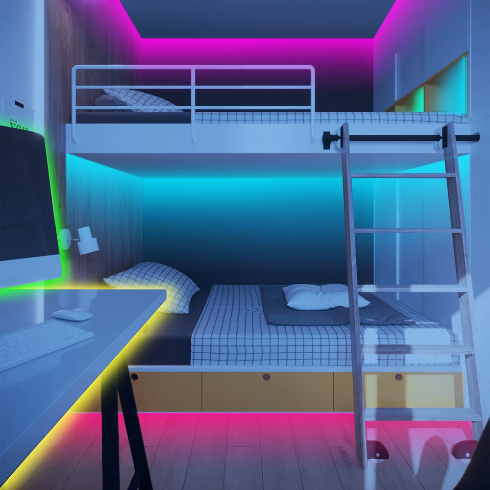 5-30 м Светодиодная лента Bluetooth 5050/2835 RGB Light SMD DC12V Гибкая светодиодная Лента ТВ