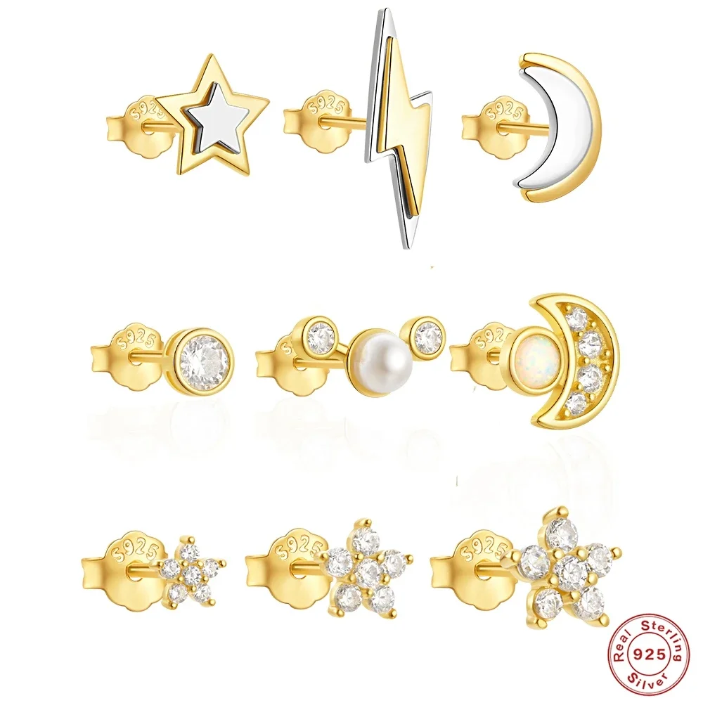 VAL S925 Серебряный комплект из трех предметов с инкрустацией цирконом женские