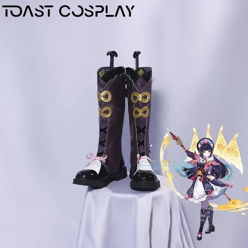 Yunjin GenshinImpact Обувь для косплея Аниме Игра Cos Сапоги Комикс Косплей Костюм Опора Con