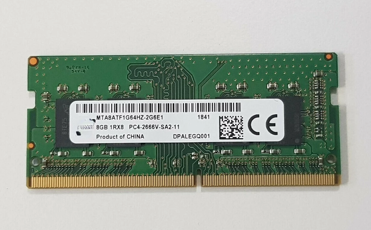 

RAM 8G 1RX8 PC4-2666V-SA2-11 MTA8ATF1G64HZ-2G6E1 Notebook Memory