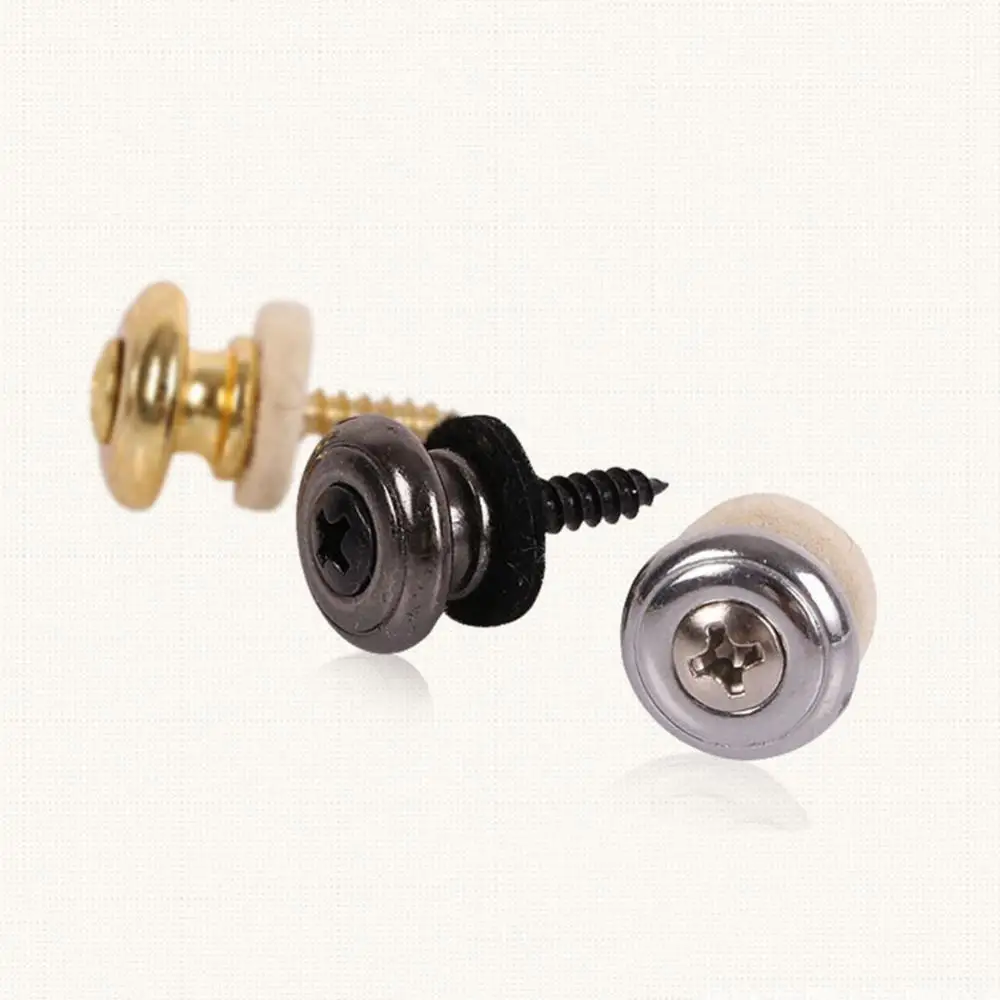 

Non Slip Guitar Bass Strap Pins Tail Nail Lock Button Pegs Screw Flat Heads