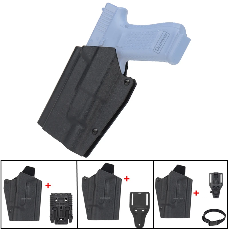 

Gun Holster for Glock 9 / 40 17 - LENGTH ( GLOCK 17 / 19 / 19X / 45) G-X300 Flashlight Quick Release Tactical Pistol Case