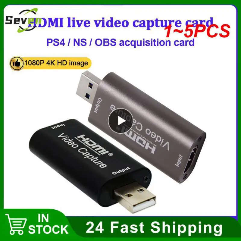 

1 ~ 5 шт. HDMI-совместимая карта видеозахвата USB 3.0 записывающее устройство для/3 игровых ТВ-приставок телефона видеокамеры записи живого времени