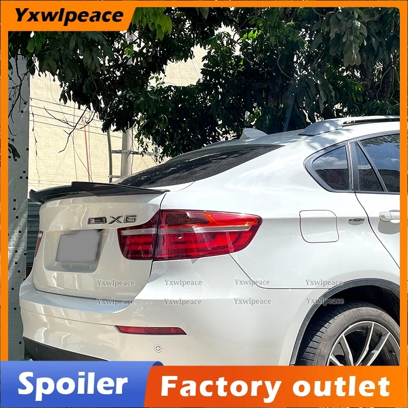 

PSM Style Real Carbon Fiber/FRP Rear Trunk Spoiler Trunk Lip Wing Body Kit Parts for BMW E71 X6 2008 - 2014