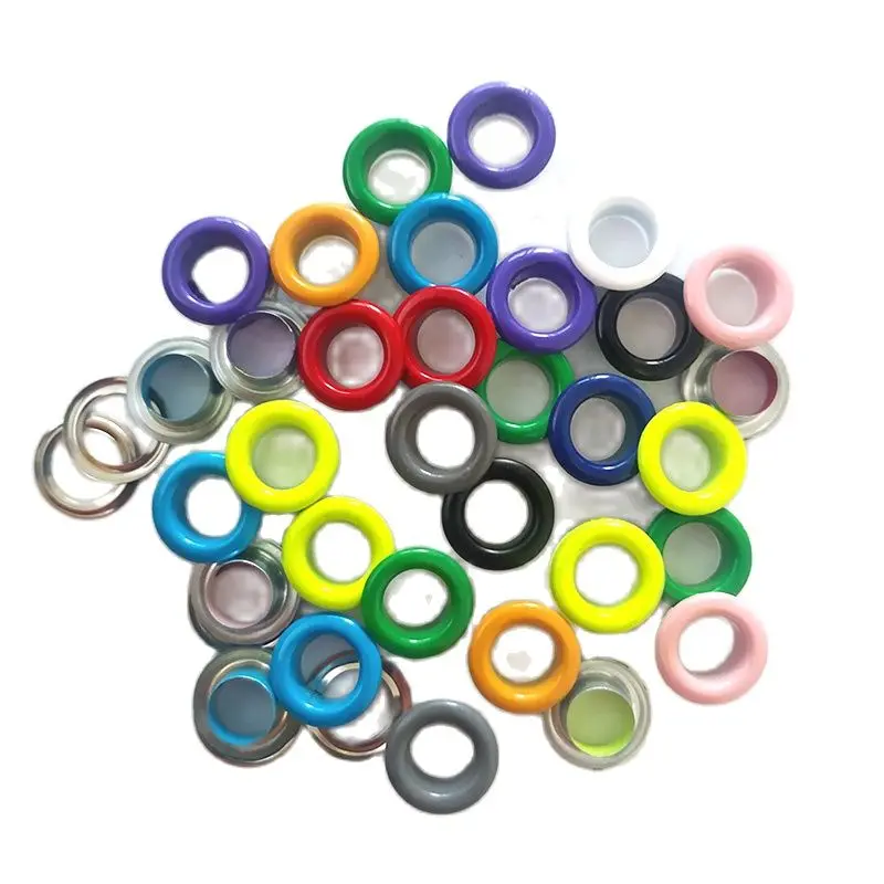 

100pcs 5mm Eyelet with Washer Round Eye Rings Leather Craft Repair Grommet For Shoes Bag Clothing Leather Belt Hat