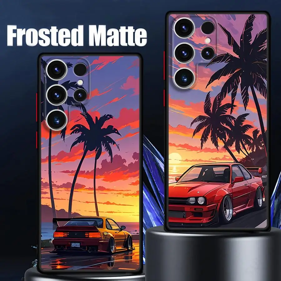 Чехол для телефона Japan Car Speed Street Samsung Galaxy S23 S24 Ultra S22 S21 S20 S10 Plus FE S9 противоударный