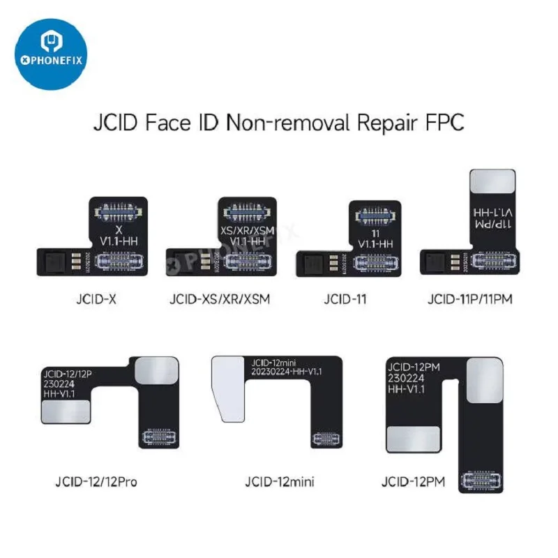 JCID Face ID Ремонт без пайки FPC гибкий кабель для iPhone X/XS MAX/XR/11/11 Pro/11 Pro Max/12/12 Pro/12 mini/12 Max