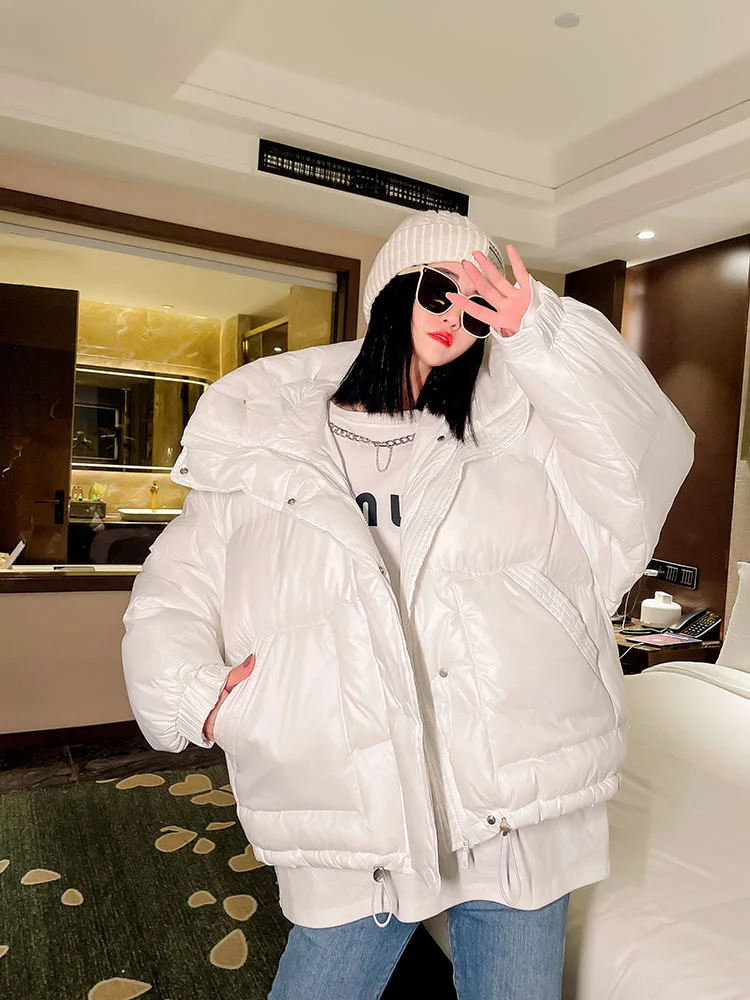 new 2023 down winter cotton jacket female Korean version loose bread coat women hooded thicken fashion padded outwear
