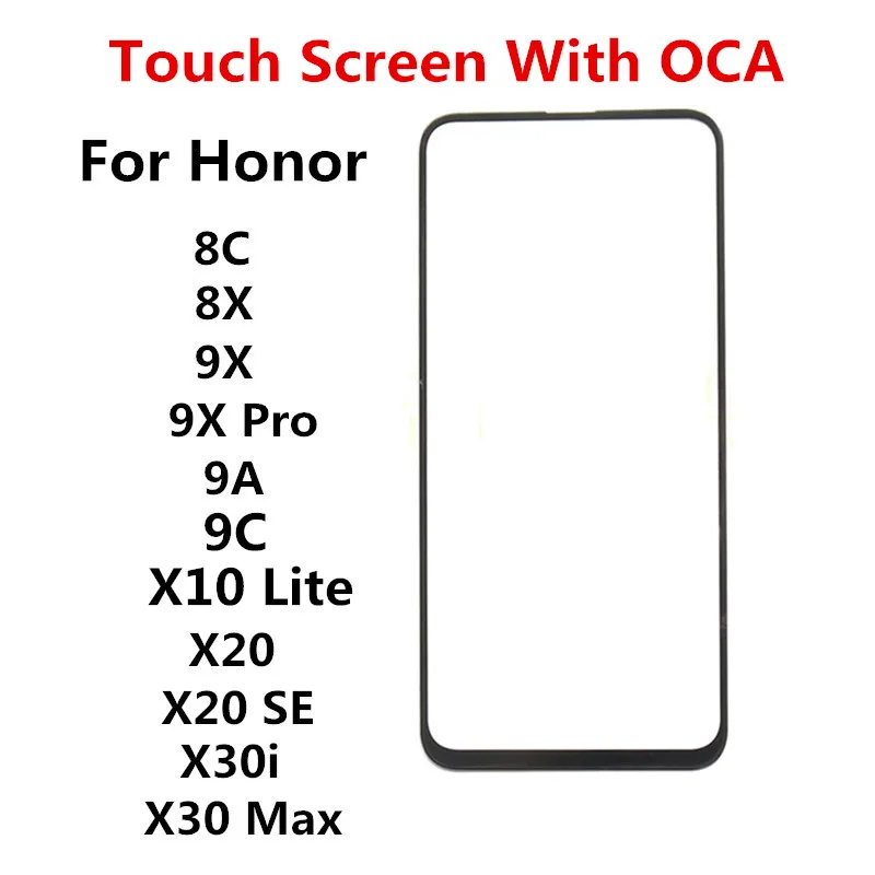 Сенсорный экран для Huawei Honor 8C 8X 9A 9C 9X Pro 10X Lite X20 X30 передняя панель ЖК-дисплей стекло