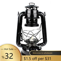 portable retro style outdoor camping kerosene lamp oil light lantern style decor multifunction iron camping lamp outdoor tools