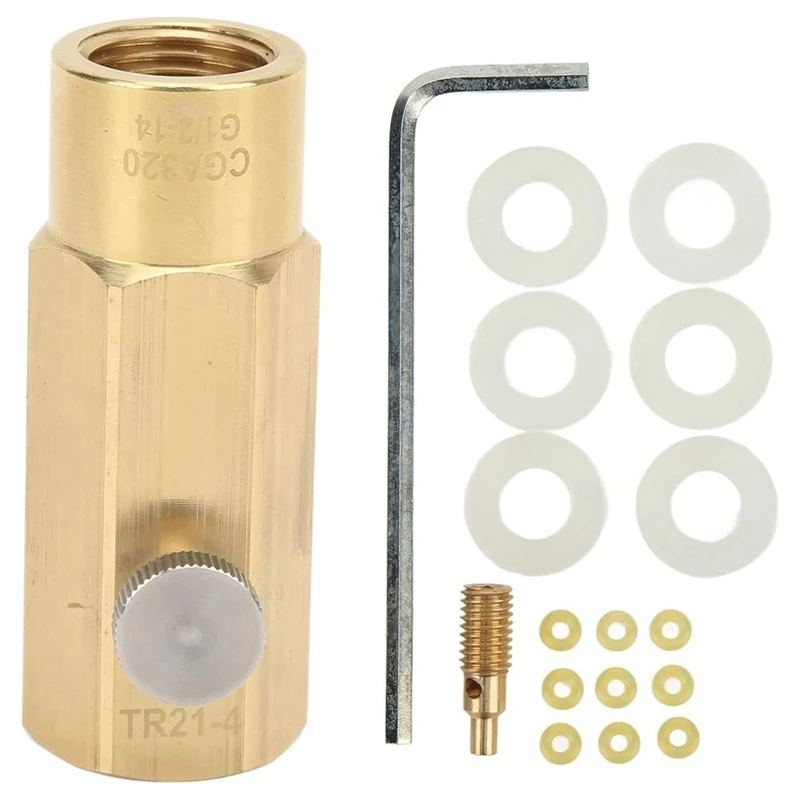 

CO2 Refill Adapter, Soda Stream CO2 Cylinder Refill Adapter Brass Low Temperature Available Fill Container Adapter Parts