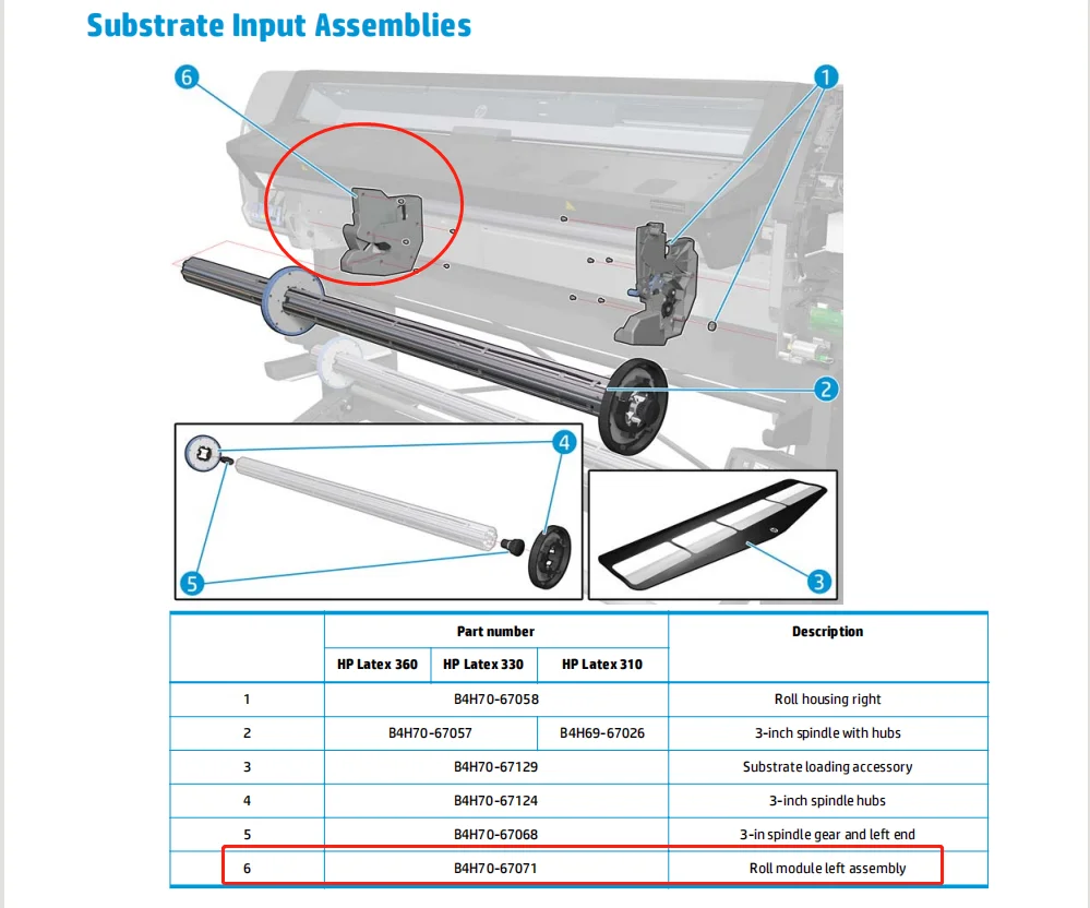 Корпус левого рулона внешний вид для латекса 310 330 360 370 365 375 110 115 детали б/у