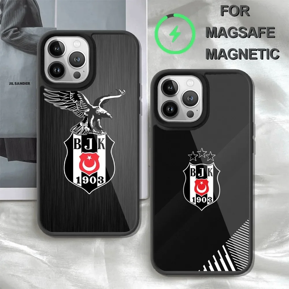 A-Fashions Besiktas BJK чехол для телефона iPhone 14 13 12 11 15 Pro Max Plus Mini Magsafe Беспроводная зарядка