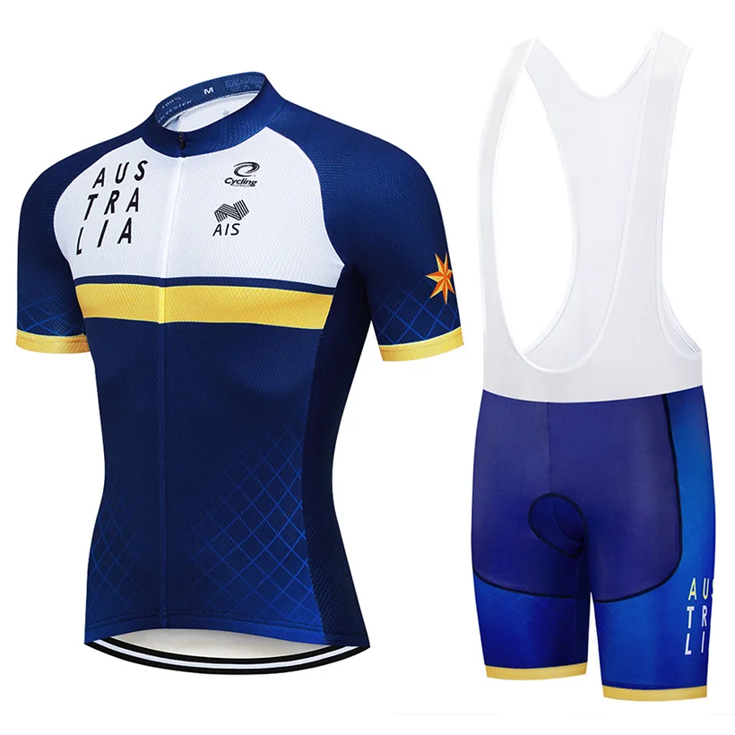 Team Australia Cycling Bib Sets MTB Uniform Summer Road Bike Jerseys Bicycle Clothing Men's Short Maillot Racing Suit New Outfit