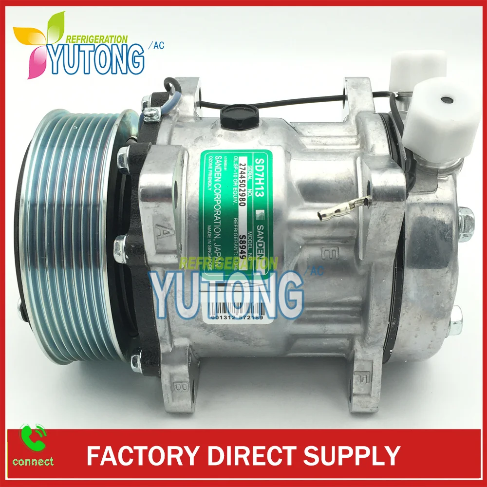 

7H13 SD7H13 SD8949 S8949 SD8908 Auto air Compressor for sanden 7h13 8PK pulley for Ford/Holden/Mazda/Mitsubishi