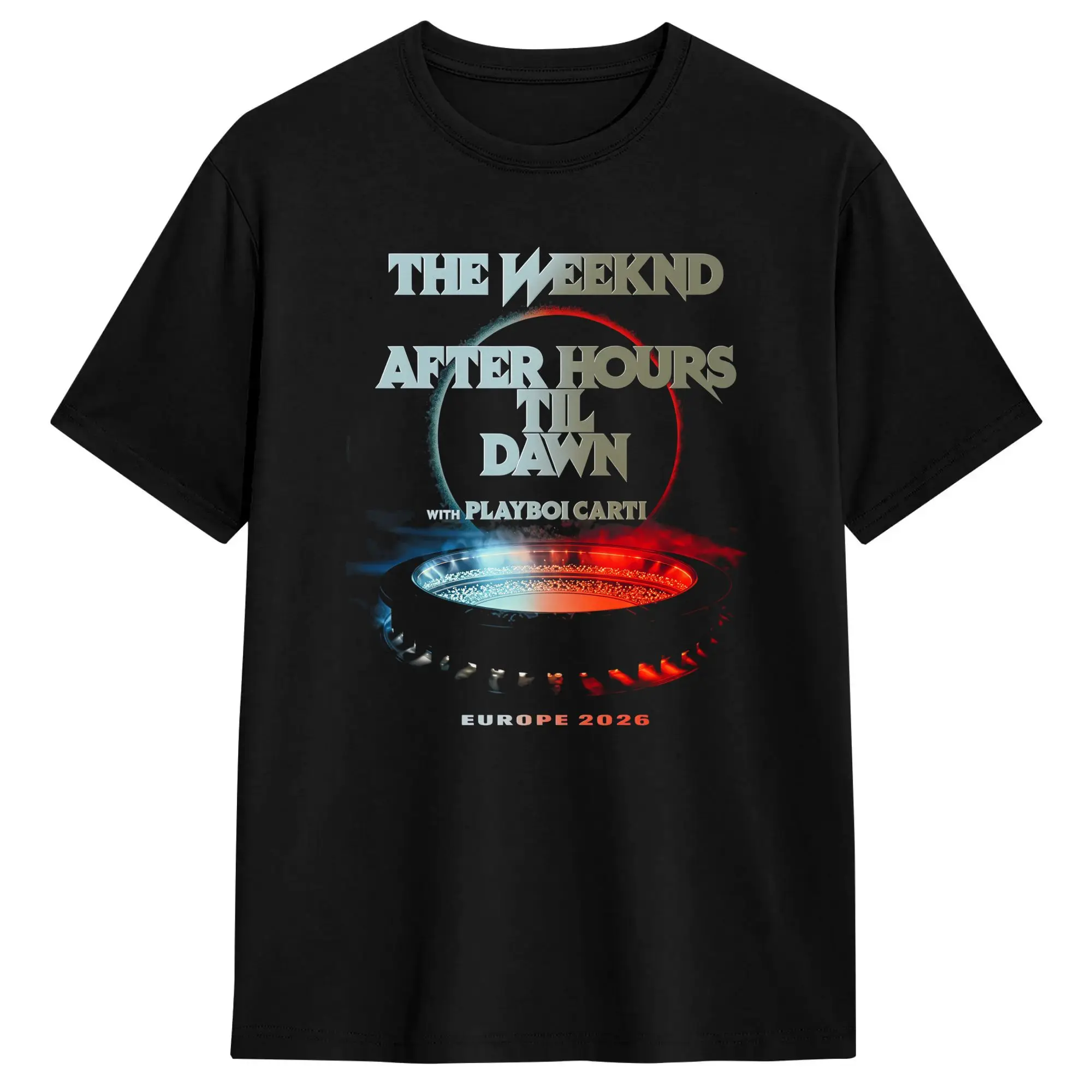 Фото Футболка After Hours Til Dawn Stadium Tour 2026 из хлопка для мужчин, винтажные дышащие трендовые футболки оверсайз, горячая распродажа №3