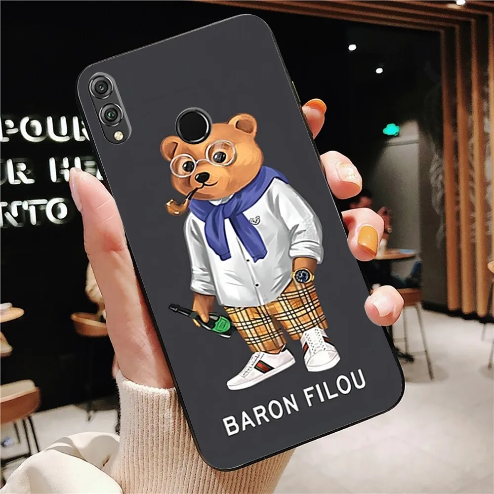 Модный чехол для телефона B-Baron F-Filou Bear Huawei Honor 10 lite 9 20 7A 9X 30 50 60 70 pro plus мягкий