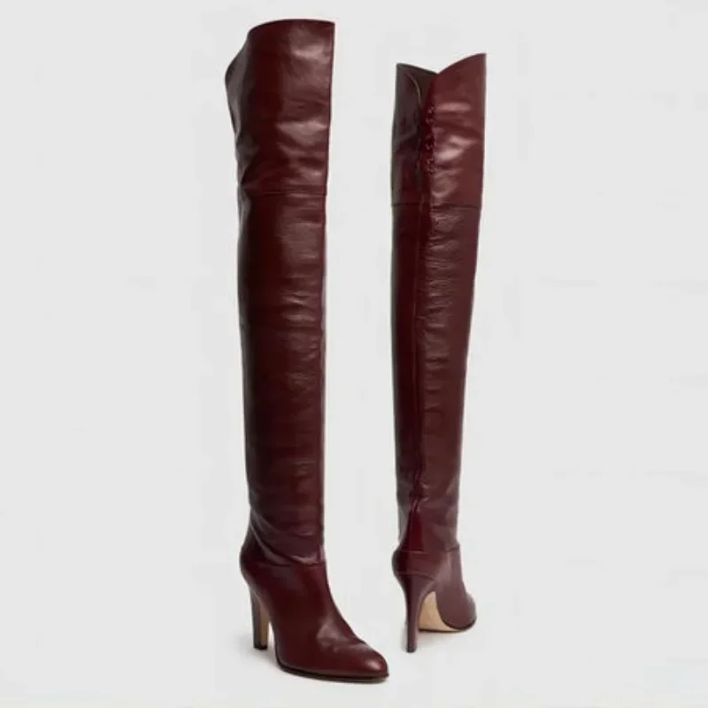 European and American Fashion High Heels Over The Knee Show Boots for Women Autumn Winter Strap Knight