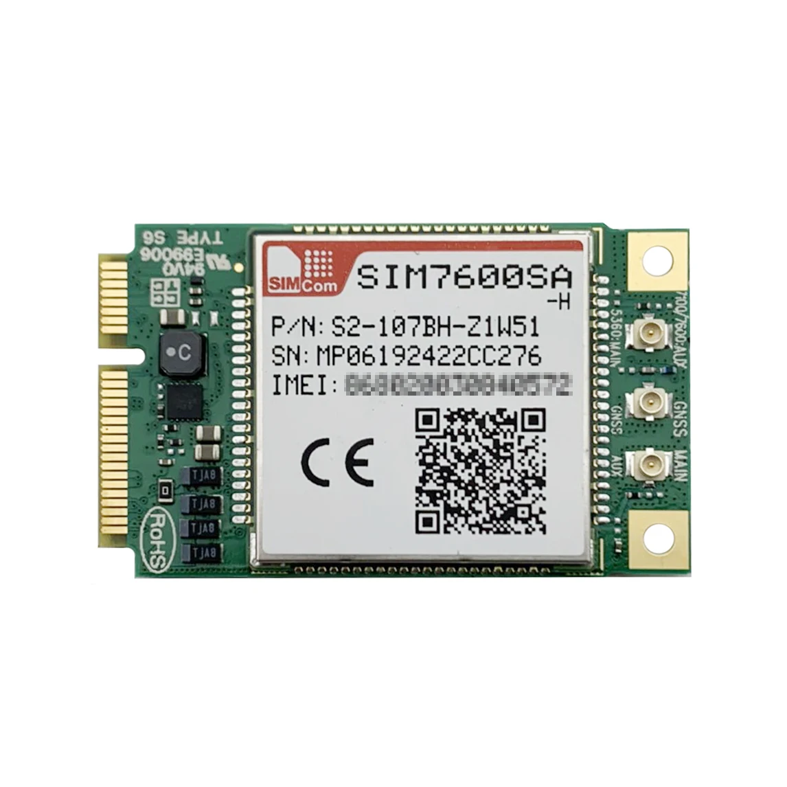 SIMCOM SIM7600SA-H MINI PCIE LTE Cat-4 модуль для Австралии/Новой Зеландии/Южной Америки LTE-FDD B1/B2/B3/B4/B5/B7/B8/B28 B40/B66