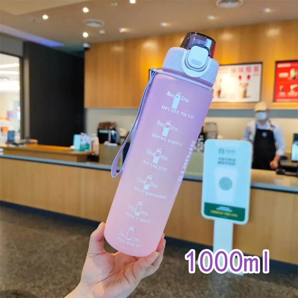 

Outdoor Sports Fitness Accompanying Cup Girls Portable Travel Bottle 2023 Gradient Water Jug Plastic Cups Bounce Cover Creative