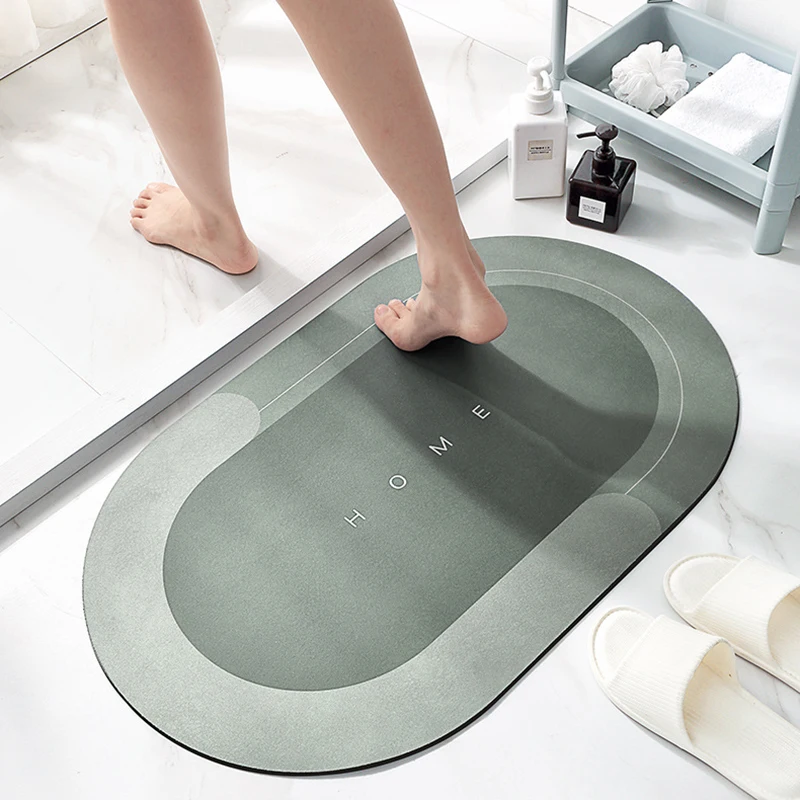 

60x40cm Napa Skin Super Absorbent Bath Mat Quick Drying Bathroom Carpet Modern Simple Non-slip Floor Mats Home Oil-proof Kitchen