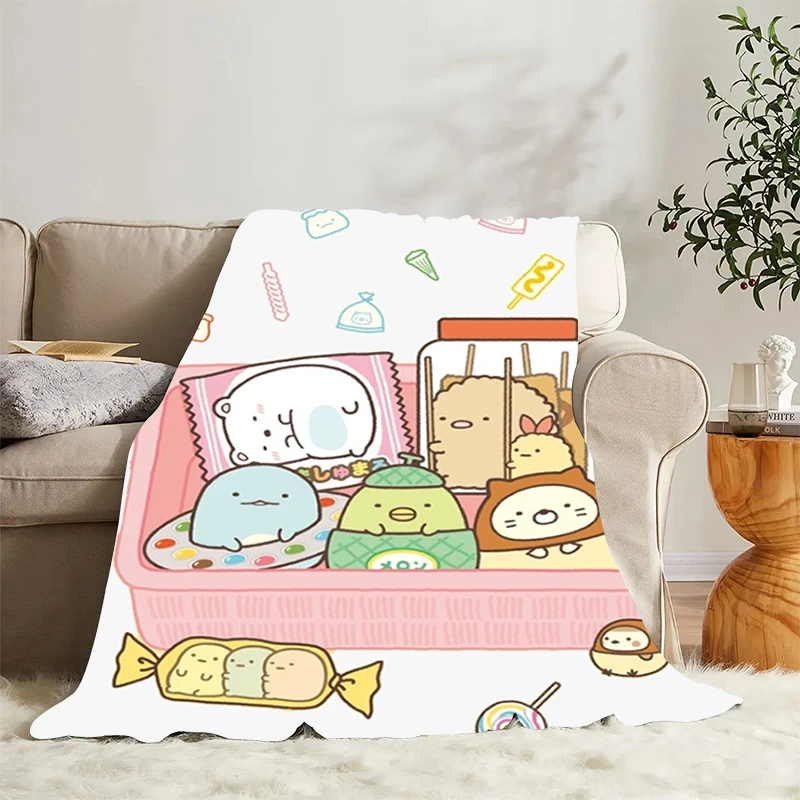 

Sumikko Gurashi Couch Throw Blanket for Bed Decorative Sofa Blankets Bedroom Decoration Boho Home Decor Bedspread the Fleece Nap