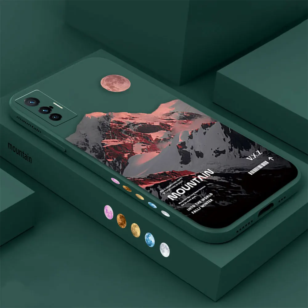 

Purple Blue Sunset Snow Mountain Case For VIVO X90 X80 X70 X60 X50 X30 X27 X23 X21S X21I X70T X60T X51 X21IA PRO PLUS 5G Cover