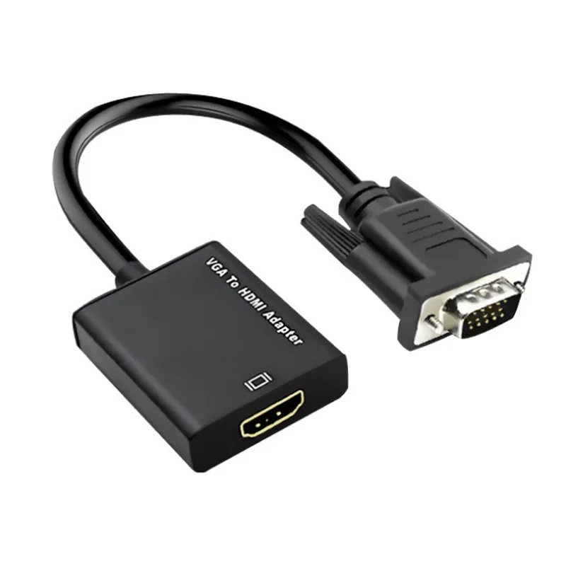 

VGA Male To HDMI-compatible Female Converter Adapter Cable with Audio Output 1080P VGA HD Adapter for PC Laptop HDTV Projector