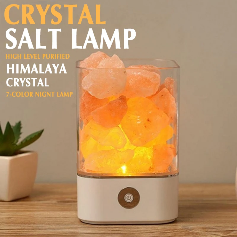

Соляная Лампа, прикроватные USB-лампы для спальни, ночник, светодиодный RGB-ночник, заряжаемое украшение для спальни, милый Настольный светиль...