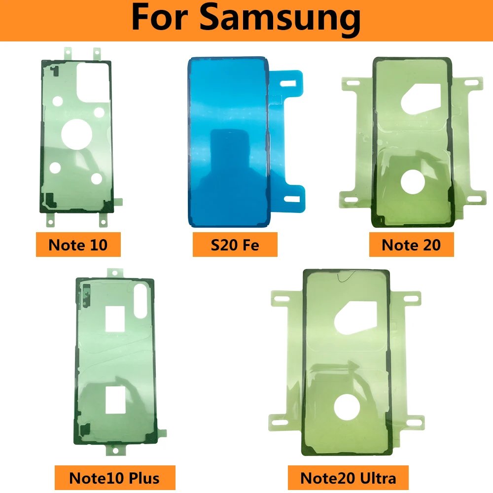 

Оригинальная клейкая лента для задней крышки корпуса Samsung Note 10 20 S20 Fe, стеклянная крышка аккумулятора, клейкая наклейка, 10 шт.
