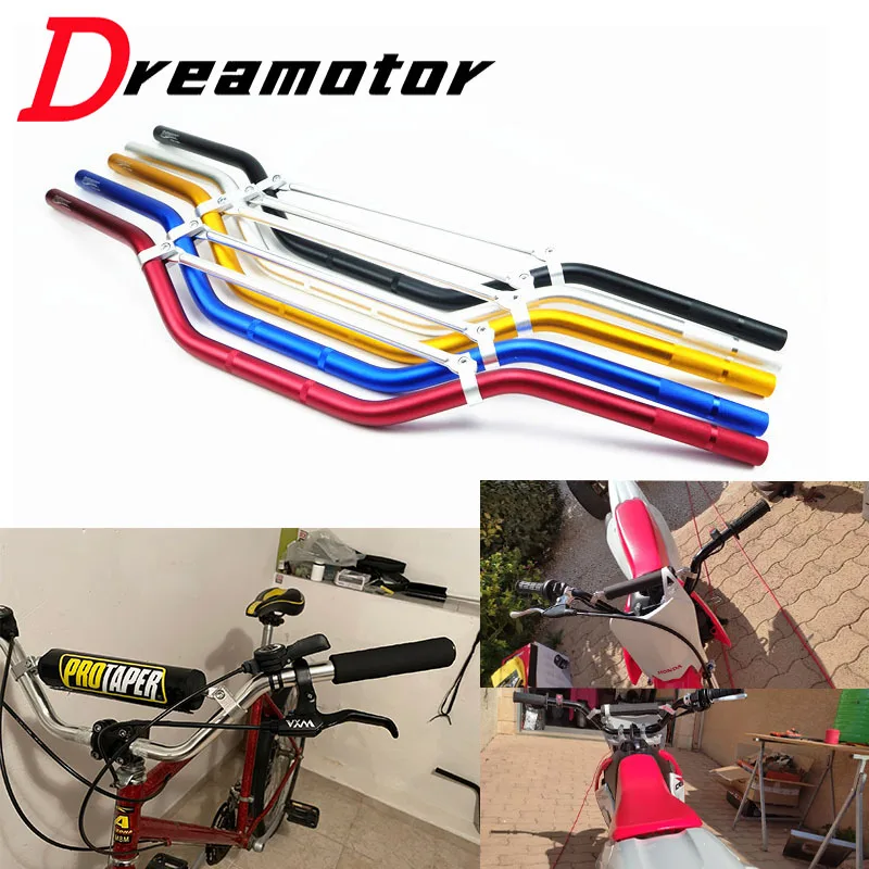 

Aluminum Alloy Handle Bars 22mm Motorcycle Handlebars Motorbike For 50cc 70cc 110cc 125cc 140cc Dirt Pit Bike ATV Scooter