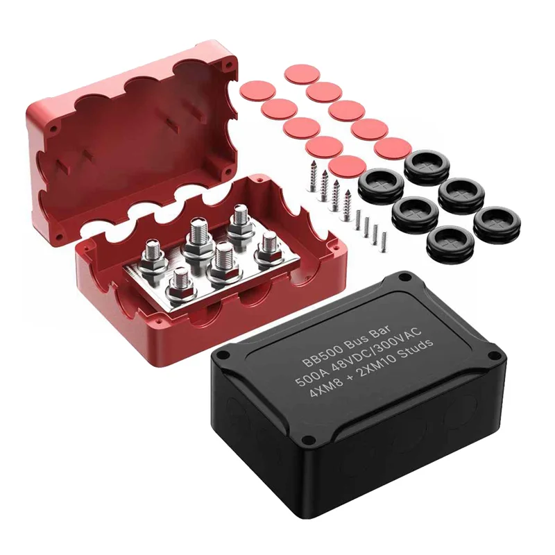 500A Морская шина 48 В Автомобильный блок распределения питания Большой ток 6 шпилек