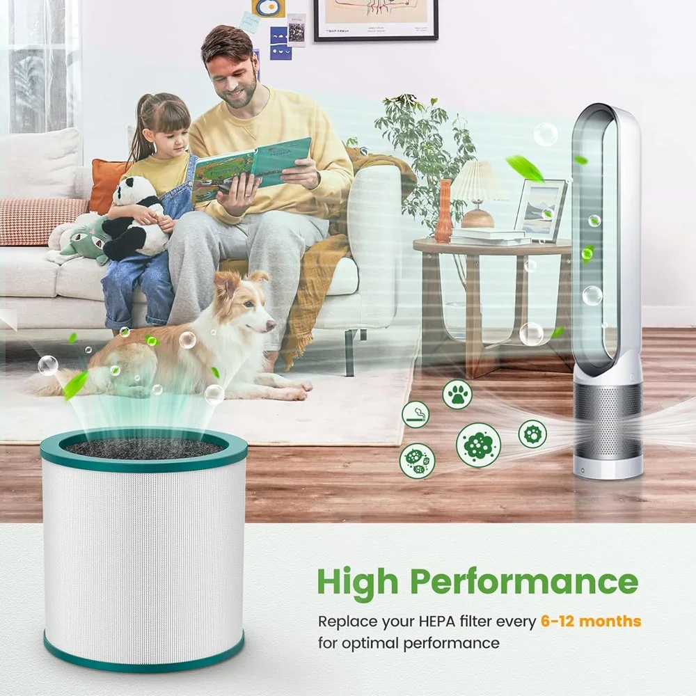 Фото Комплект из 2 сменных фильтров для очистителя воздуха Dyson Tower Pure Cool Link TP01, TP02, TP03, BP01, аналог детали 968126-03 №5