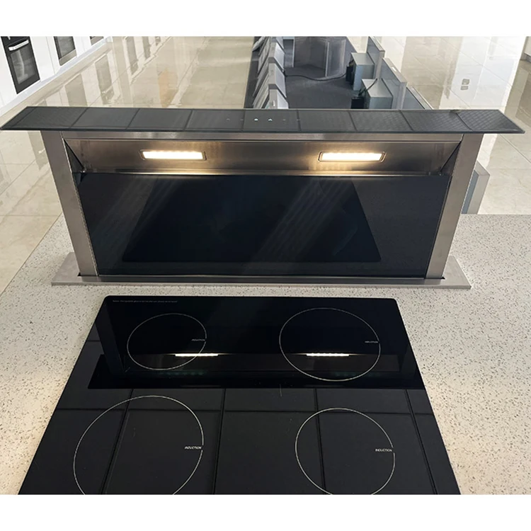 

Best selling multi-functional downdraft cooker range hood ventilation slim 90cm kitchen cooker hood