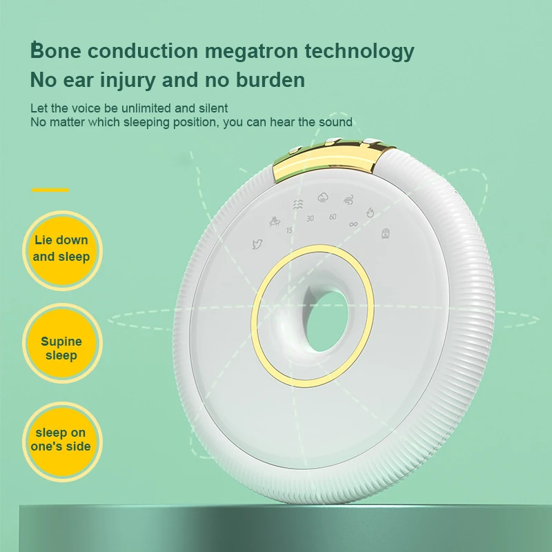

White Noise Bone Conduction Speaker Type-c Charging Pressure Relief Loudspeaker Portable Bone Conduction Speaker