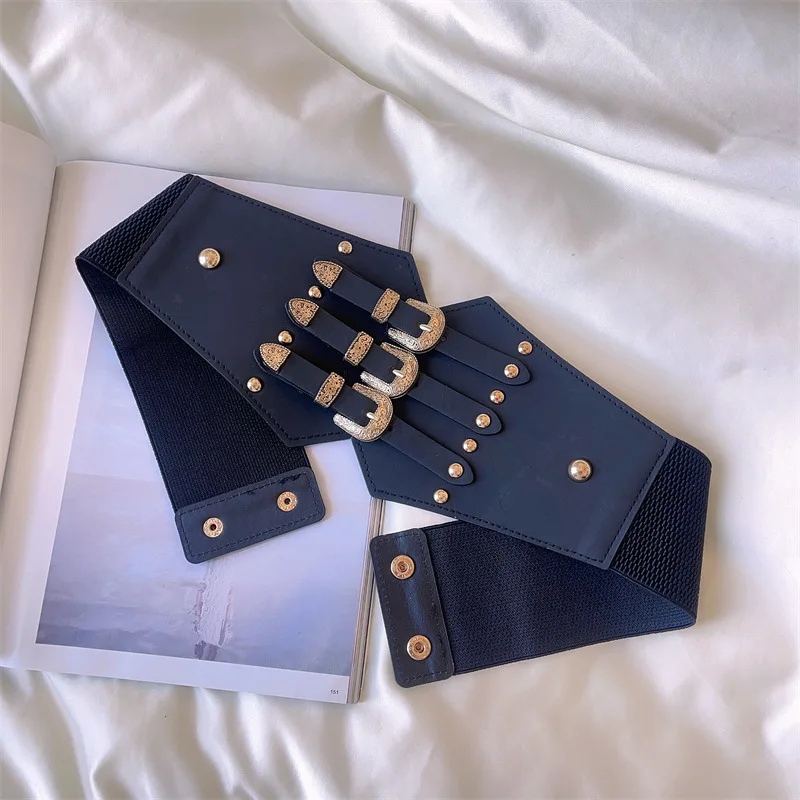 Женский корсет под грудь из искусственной кожи