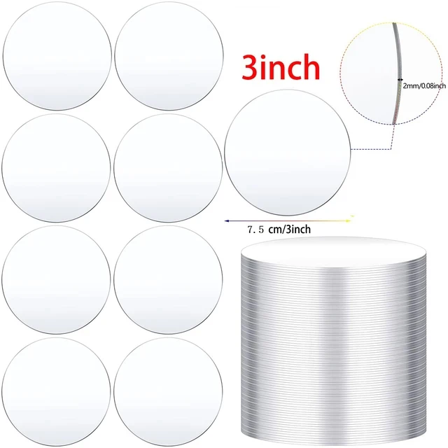 

Прозрачные/матовые/золотые круглые акриловые заготовки для орнаментов, акриловый круглый диск для винила, рождественского декора, гравировки, живописи, рукоделия