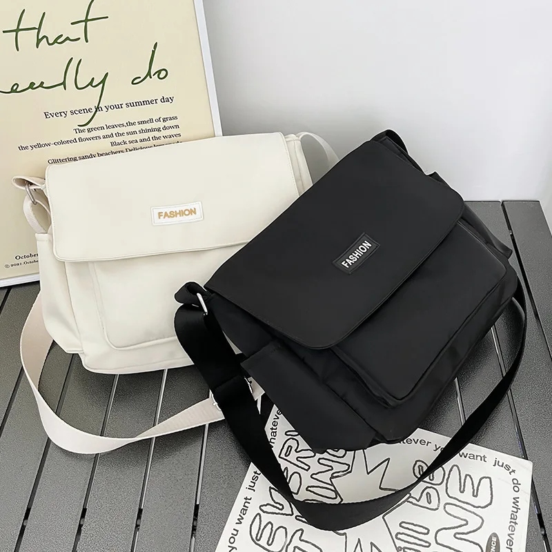 

Women's School Messenger Bags for Women Shoulder Ladies Designer Handbag Solid Large Capacity Casual Canvas Shoulder Female Bags
