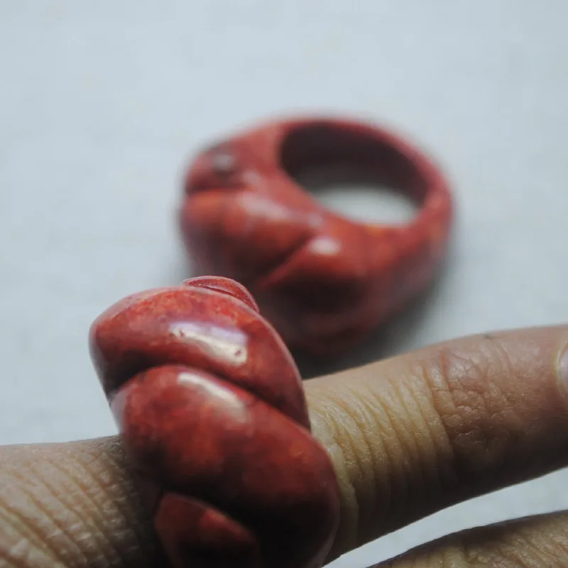1PC Fashion Women Rings Natural Sponge Coral Material Hole Diameter 19MM DIY Jewelry Accessories Sepcial ITEMS