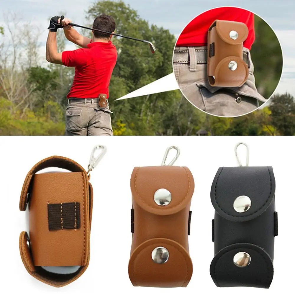 

Accessories Portable Carrier Sport Supplies Waist Hanging Protective Bag PU Leather Pocket Golf Ball Storage Pouch