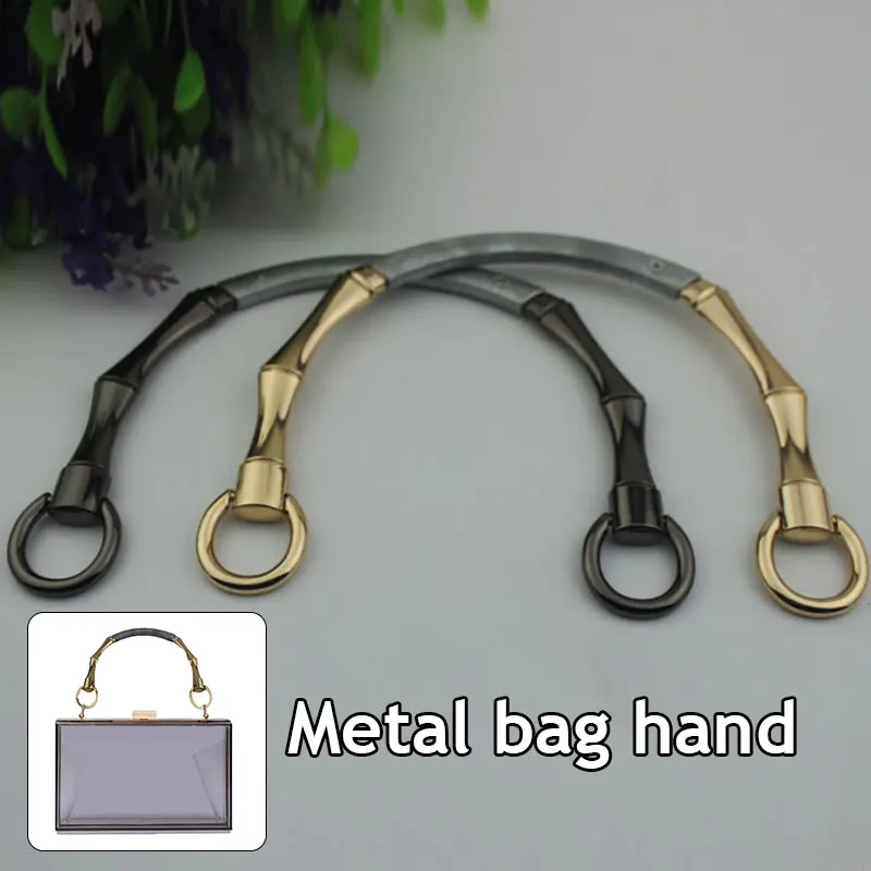 

1pcs Retro U Shape New Metal Bag Handle Women Handbag Tote Handles Replacement Bamboo Shape Clutch Bag Straps Accessories