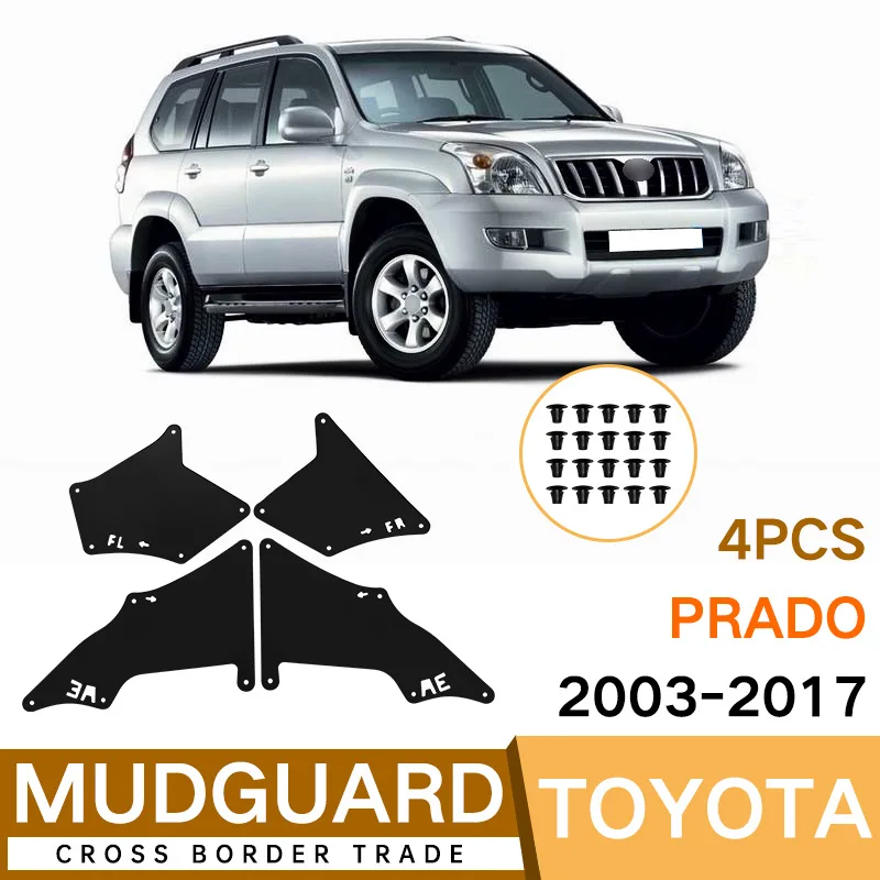 

Car Mud Flaps Fender For TOYOTA PRADO J100 LC100 2700 4000 2003-2017 Front Fender Leather Front Leaf Lining Accessories