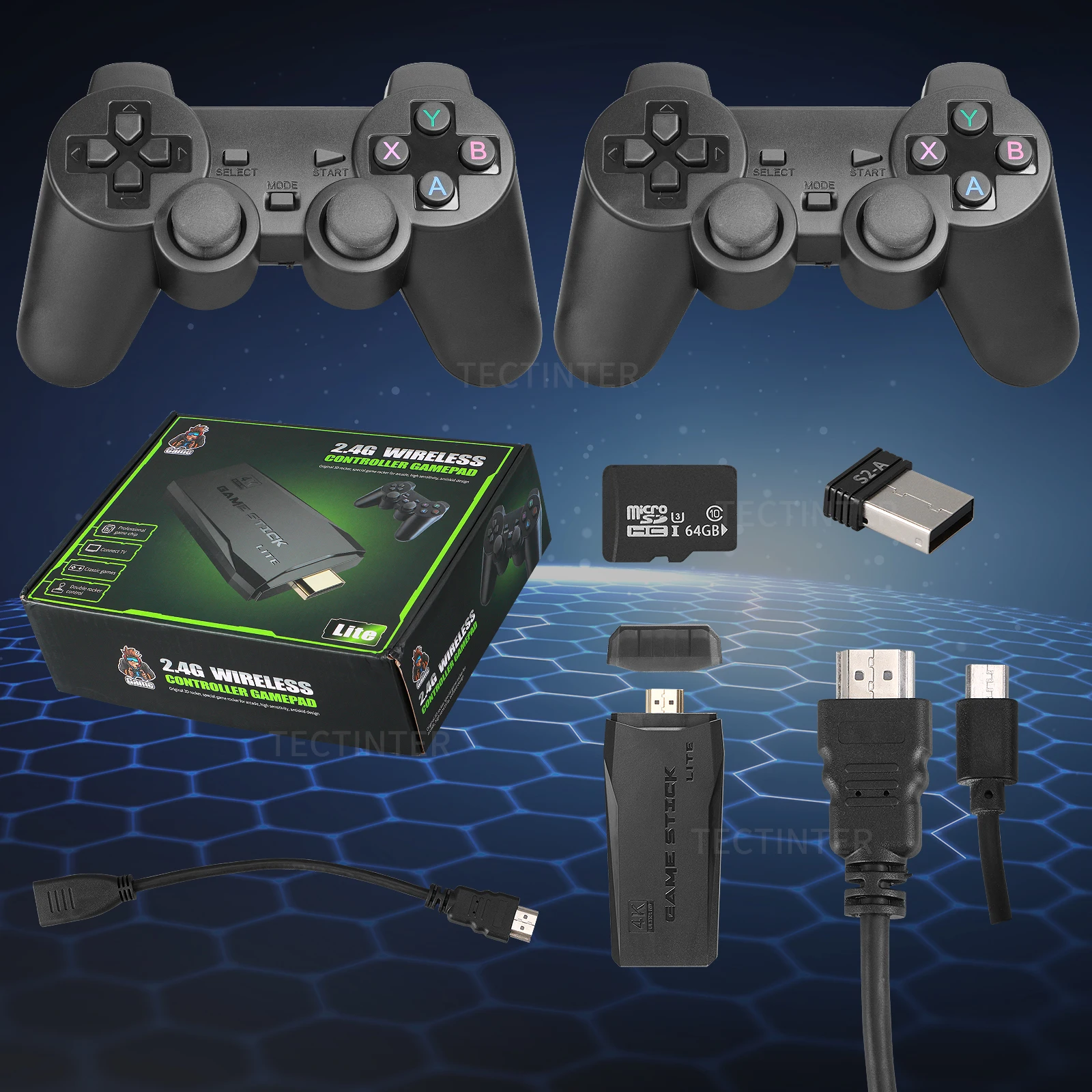 Игровая консоль 64 ГБ 10000 встроенных игр портативный игровой ретро-плеер для PS1/FC/GBA