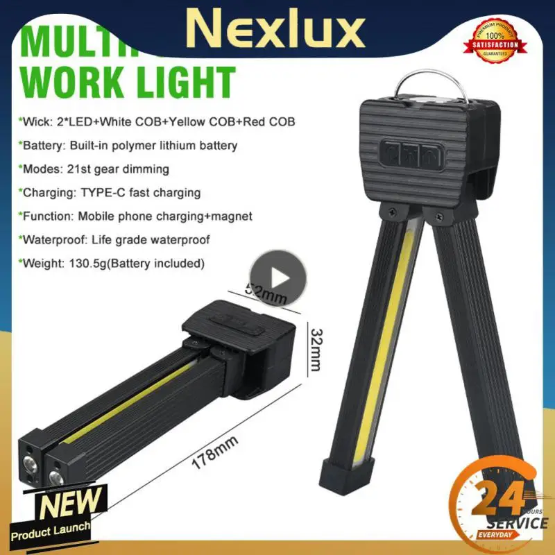 

Монолитный блок светодиодов для кемпинга, аккумулятор Usb, портативный фонарик, рабочая Подвесная лампа