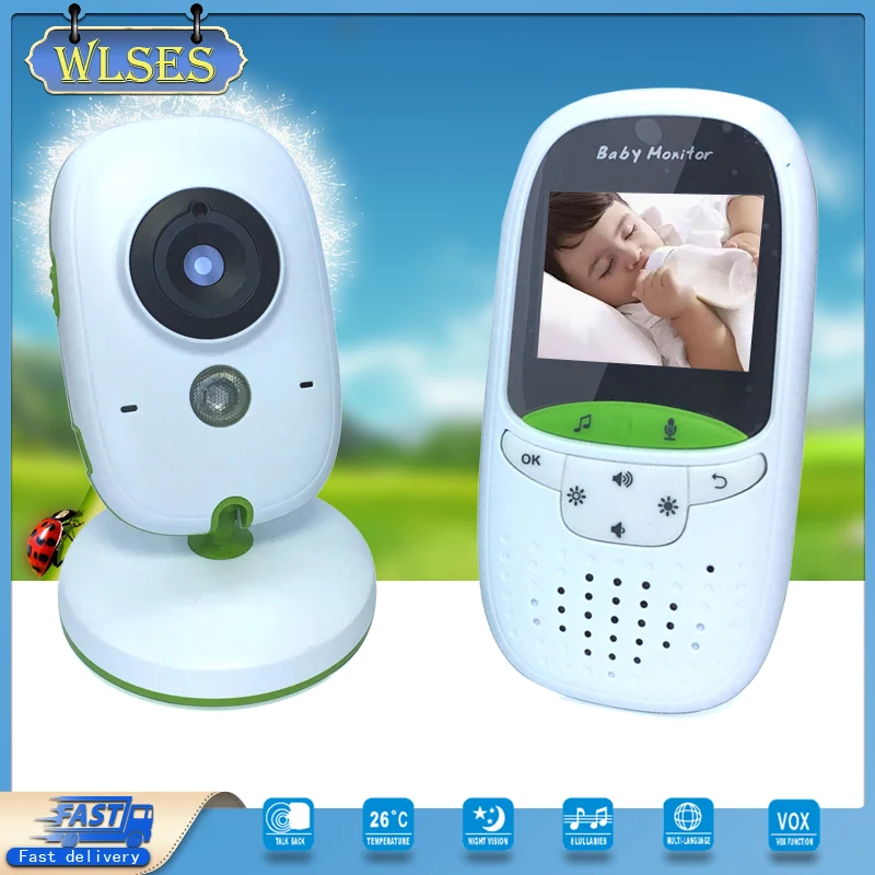 2.0'' LCD Video Baby Monitor Wireless  Babysitter 2 Way Talk Night Vision Temperature Security Nanny Camera 8 Lullabies VB602