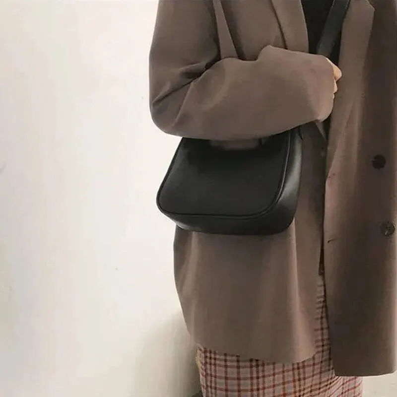 Женская Минималистичная и ретро сумка через плечо из искусственной кожи