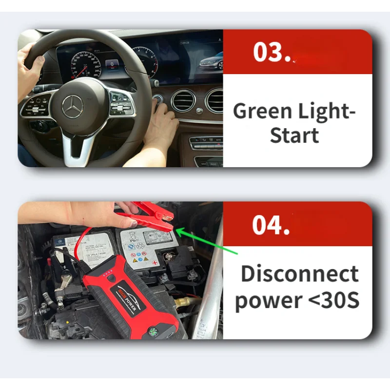 99800mAh Auto Jump Starter Starting Device Car Power Bank Battery Air Compressor Pump Booster Charger For 6L Truck Vehicles Cars images - 6